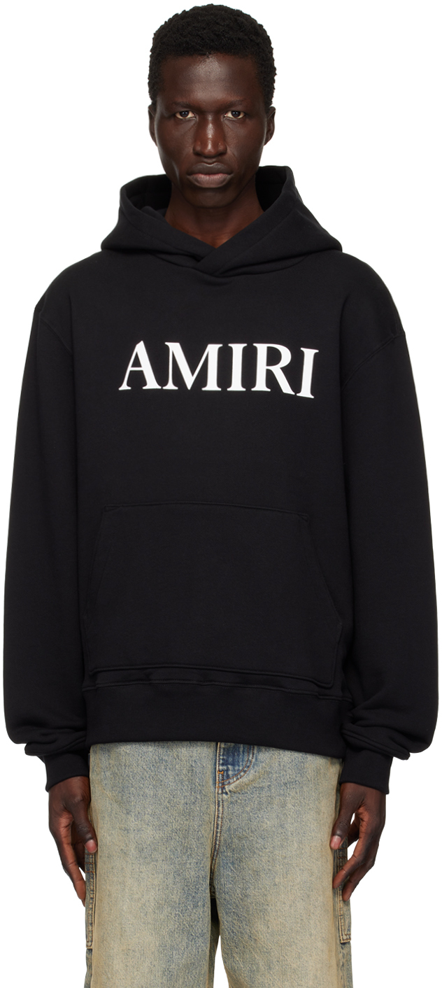 Shop Amiri Black Core Logo Hoodie