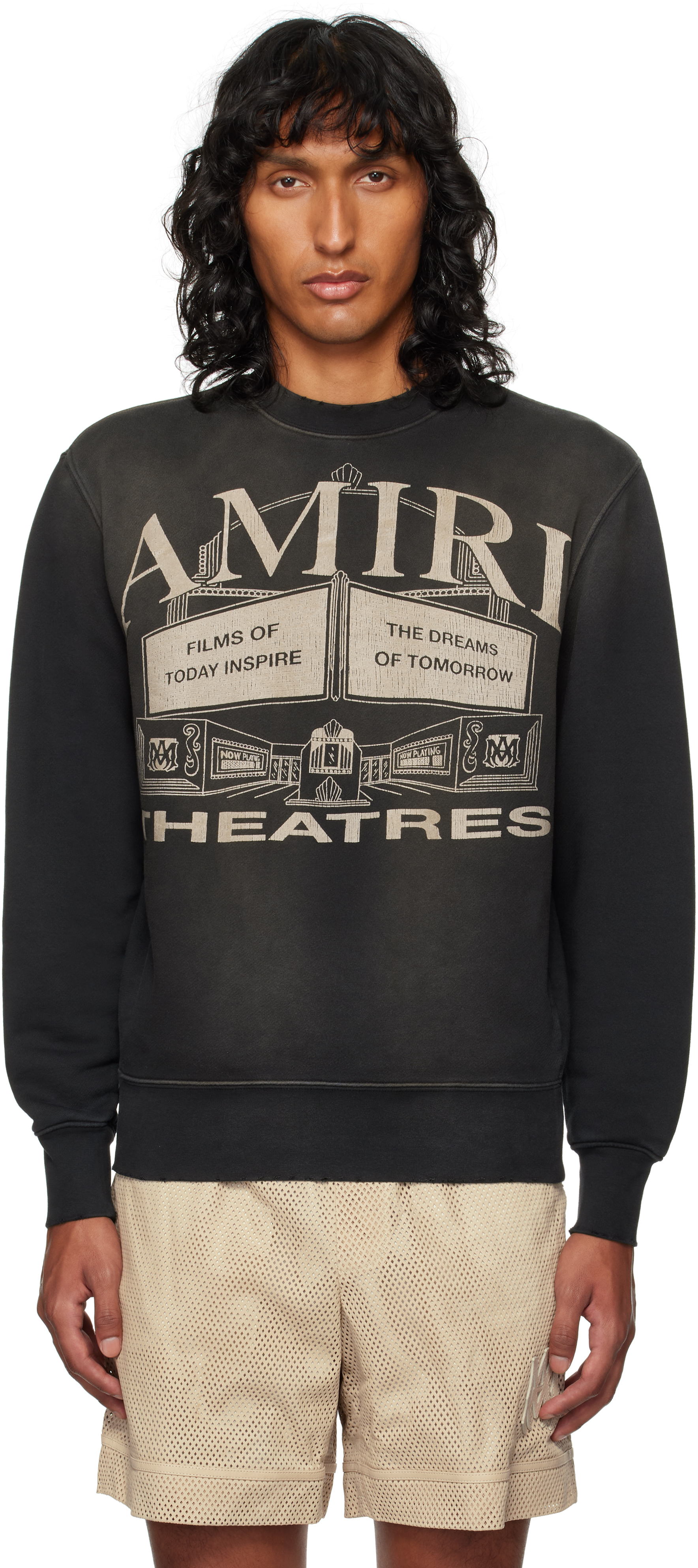 Shop Amiri ブラック  Theatres Vintage スウェットシャツ In Black