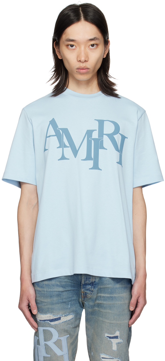 Blue Amiri Staggered T-Shirt