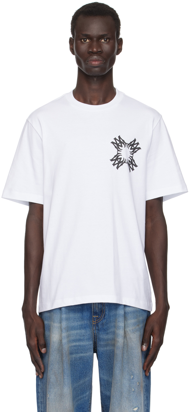 Shop Amiri White Ma Quad T-shirt