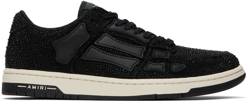 AMIRI: Black Crystal Skel Low Top Sneakers | SSENSE