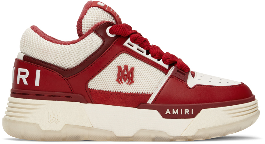 White & Red MA-1 Sneakers