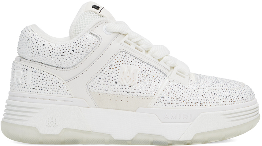 White Crystal MA-1 Sneakers