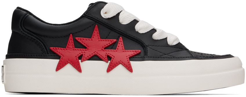 Shop Amiri Black & Red Sunset Skate Low Sneakers