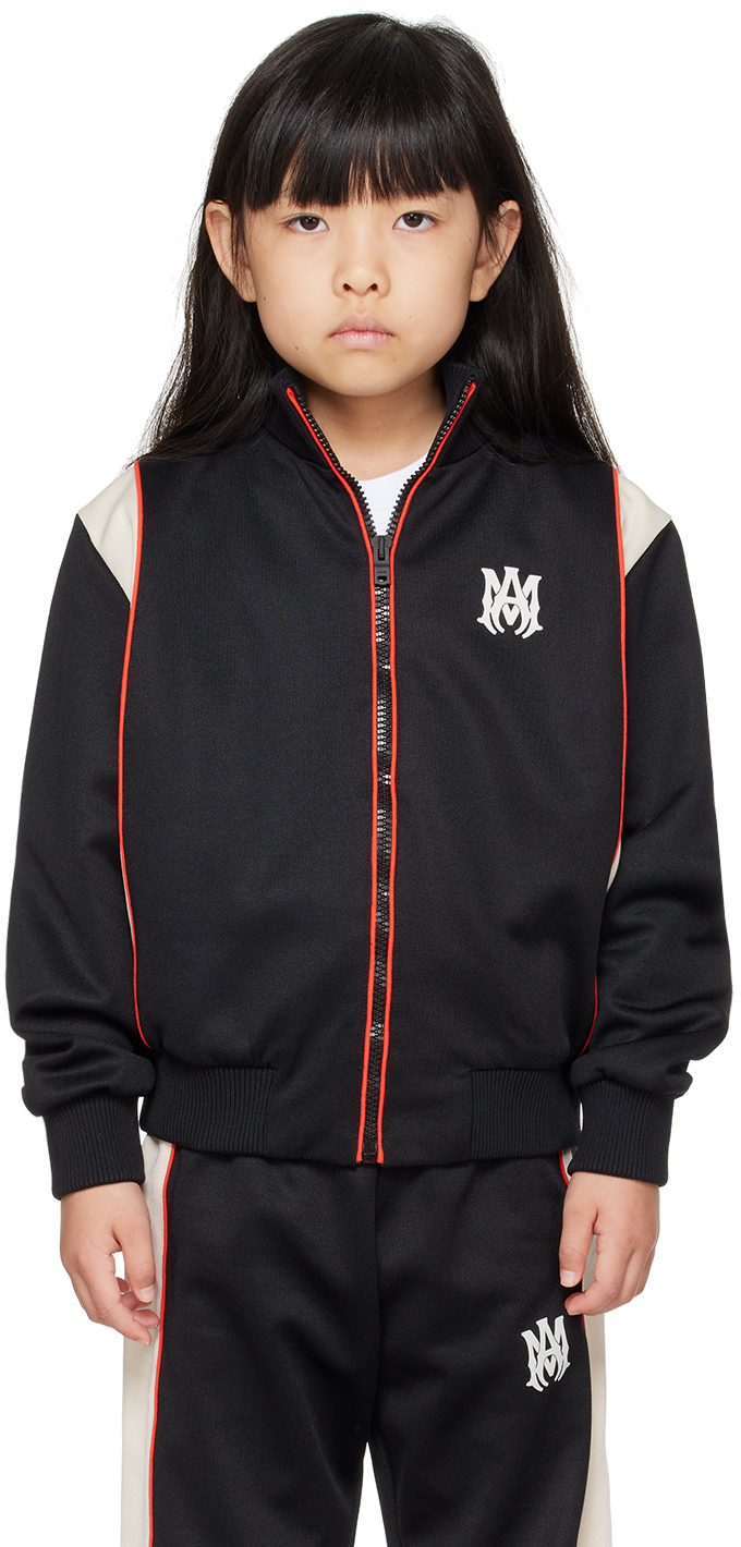 Amiri Kids Black 'arts District' Track Jacket In Black