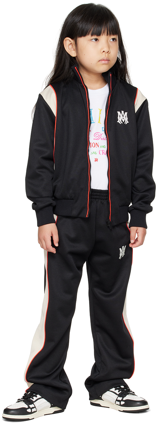 Amiri Kids Black 'arts District' Track Jacket In Black