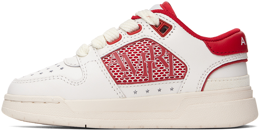 Amiri Kids White & Red Classic Low Sneakers In White Red