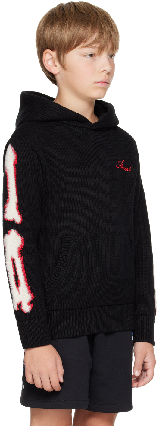 Amiri Kids Black Bones Hoodie In Black