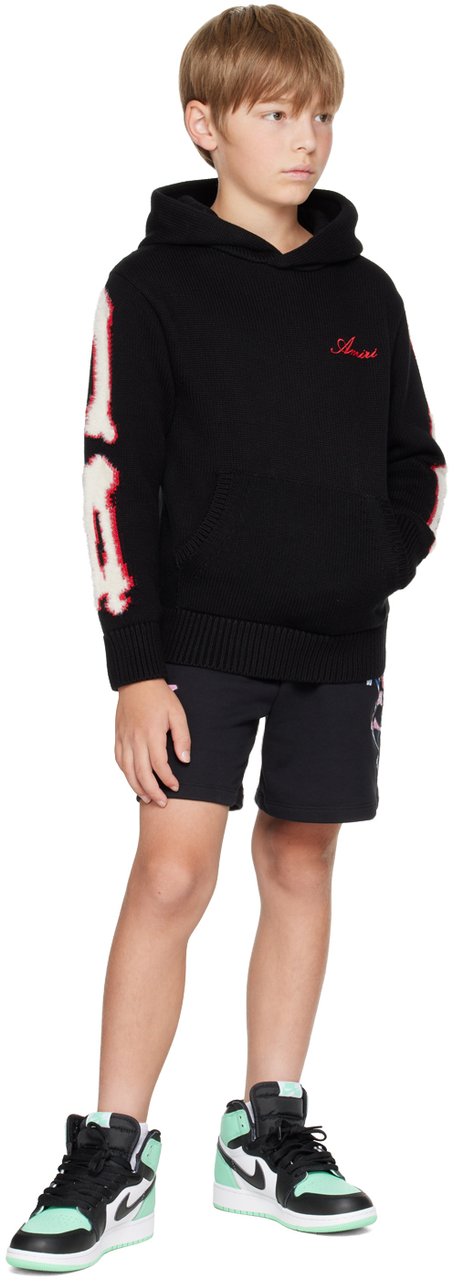 Amiri Kids Black Bones Hoodie In Black