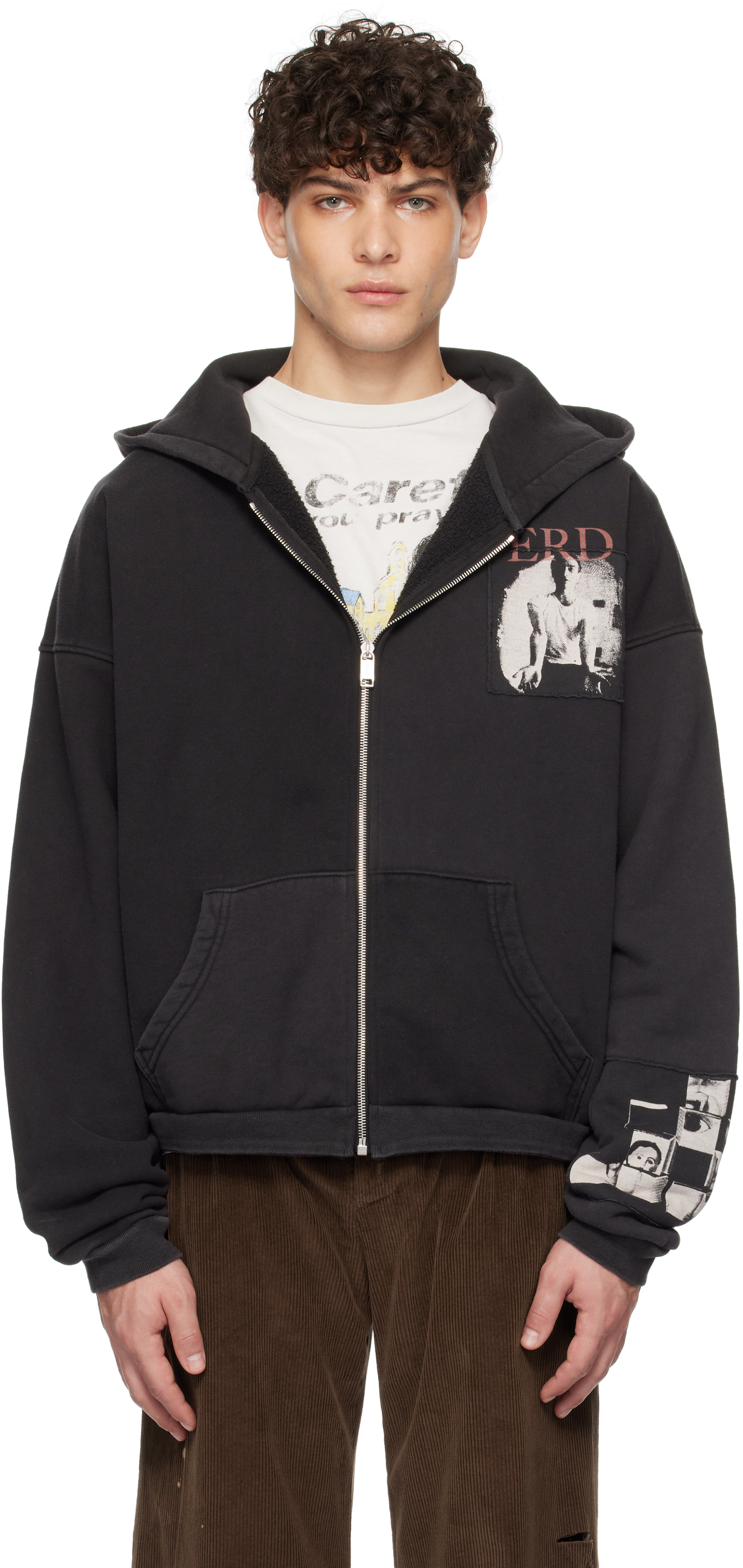 Enfants Riches Déprimés: Black Narcotica Zip Hoodie | SSENSE
