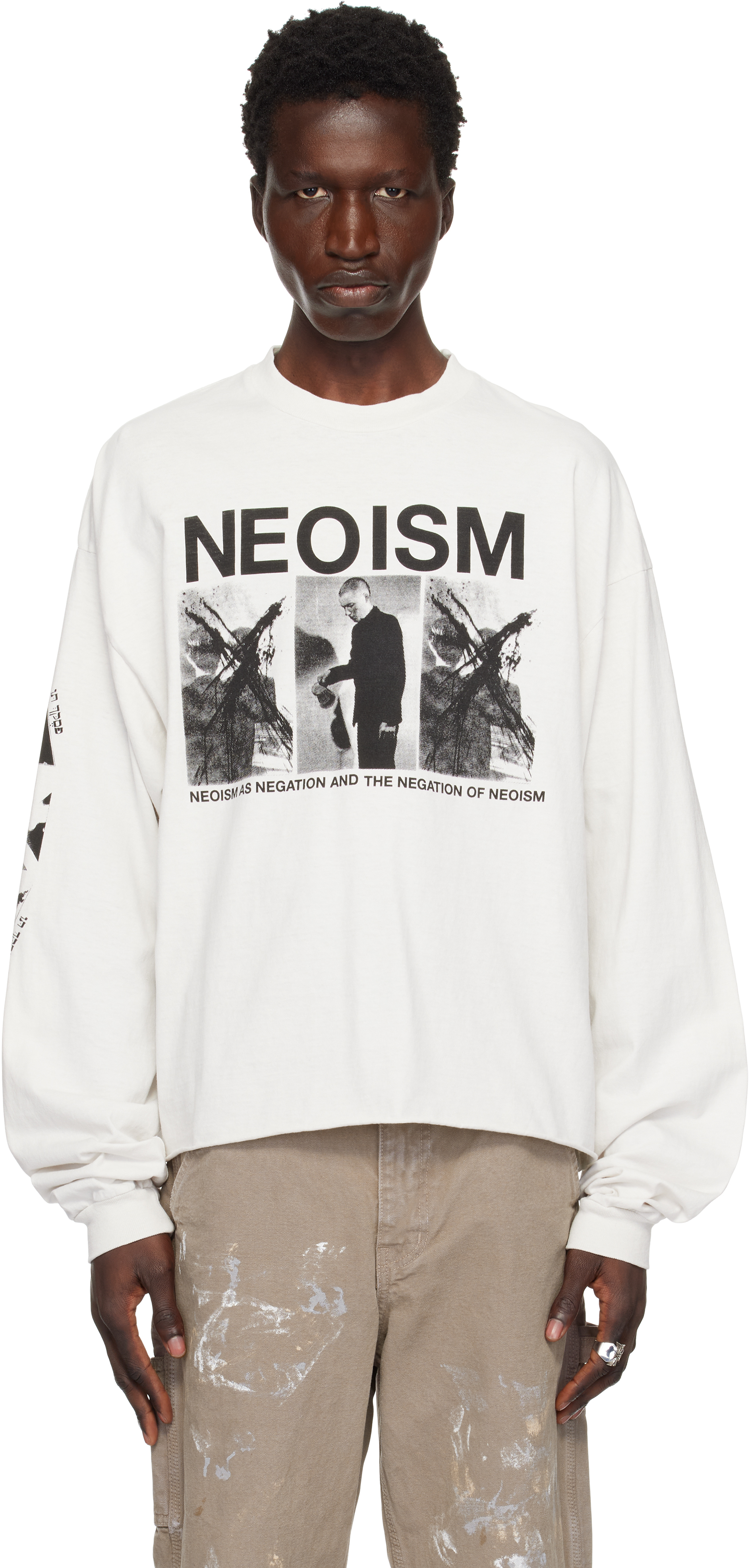 White 'Neoism' LS T-shirt