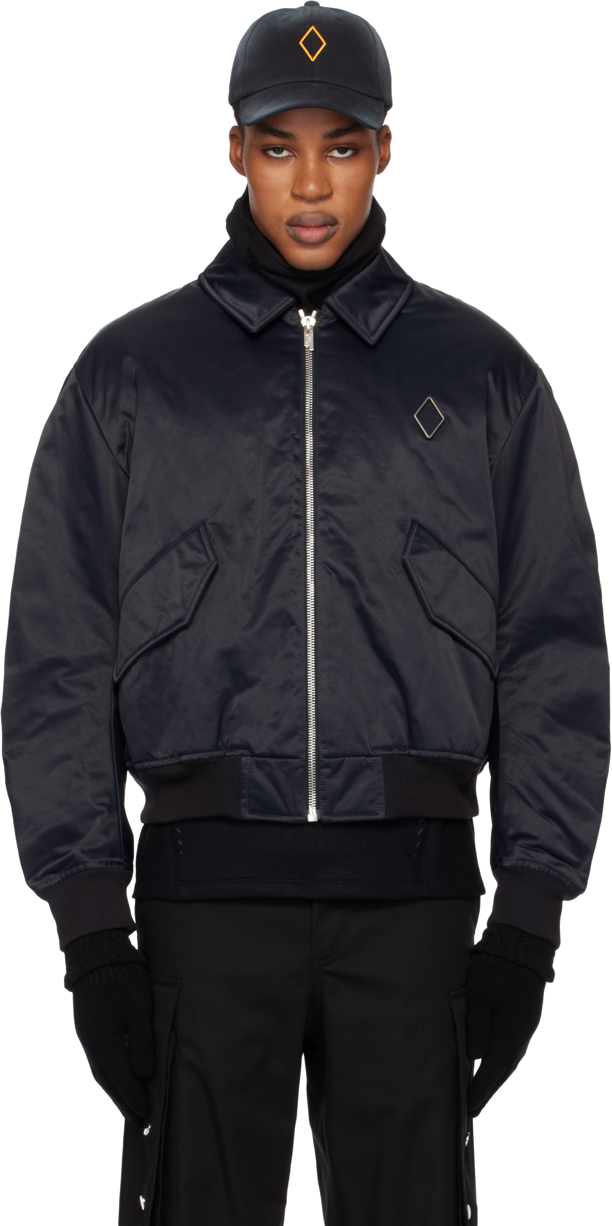 A-COLD-WALL* Black Cinch Bomber Jacket