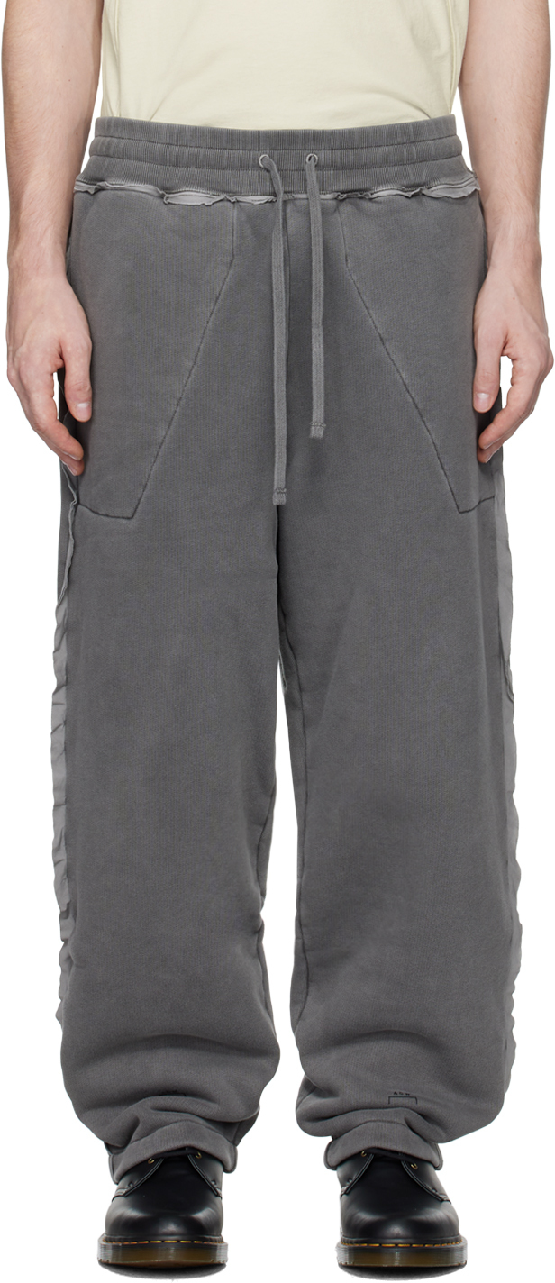 Shop A-cold-wall* Gray Facade Sweatpants In Black Onyx