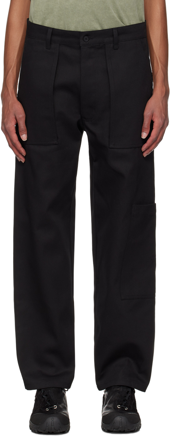 Shop A-cold-wall* Black Console Trousers In Black Onyx