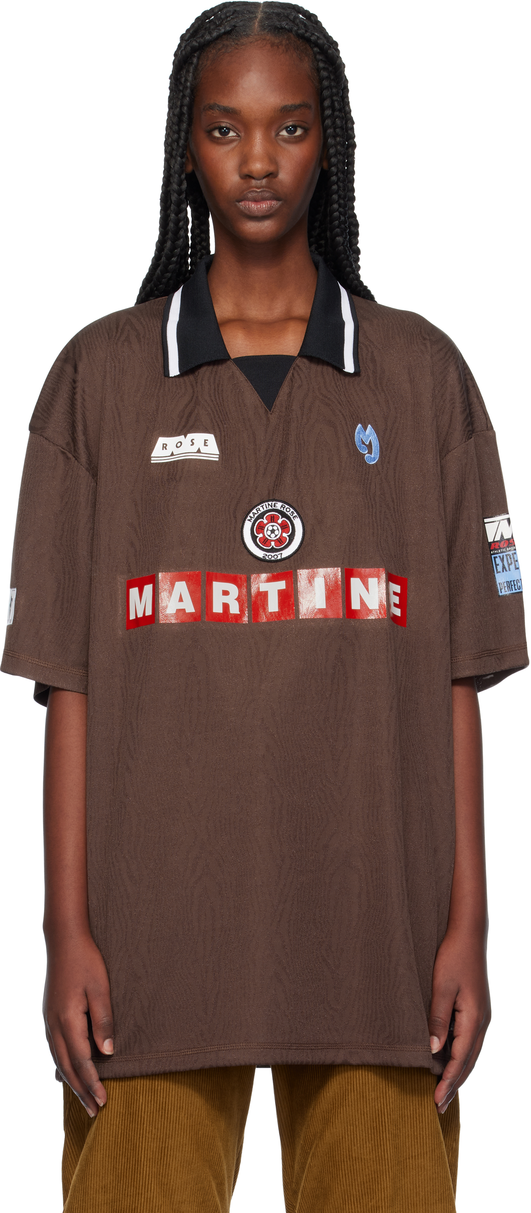 Brown Football Polo