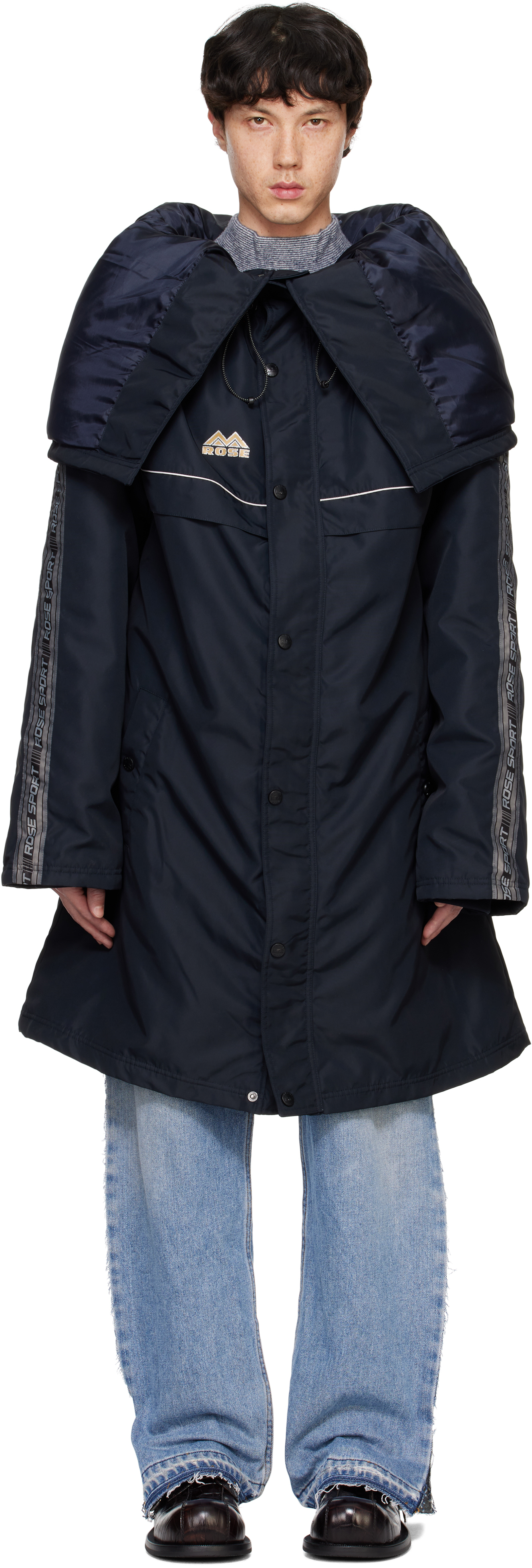 Navy Reverse Manager Coat