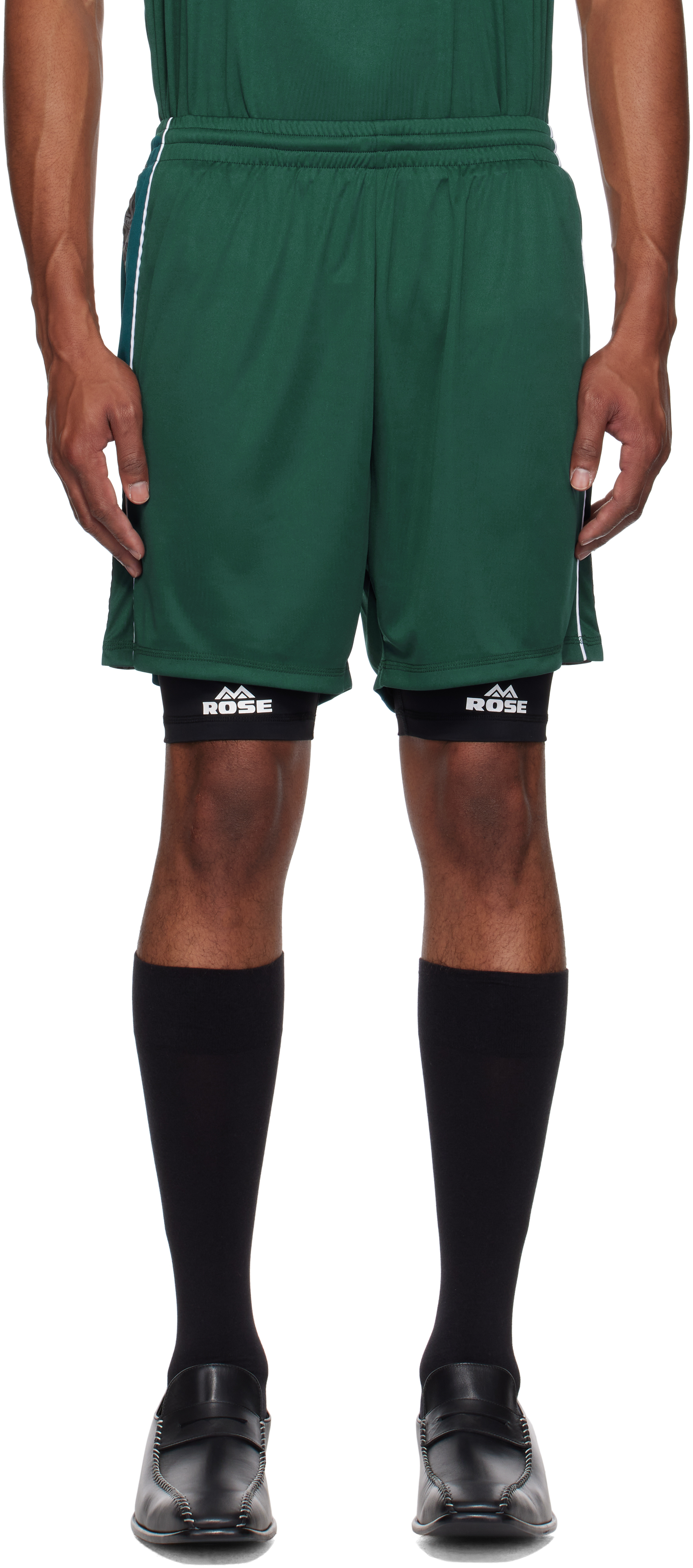 Green Double Football Shorts