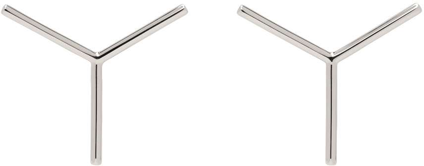 Shop Y/project Silver 'y' Stud Earrings