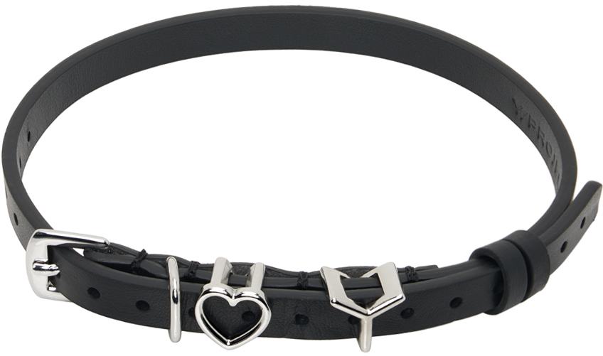 Shop Y/project ブラック Y Heart Belt チョーカー In Black/silver