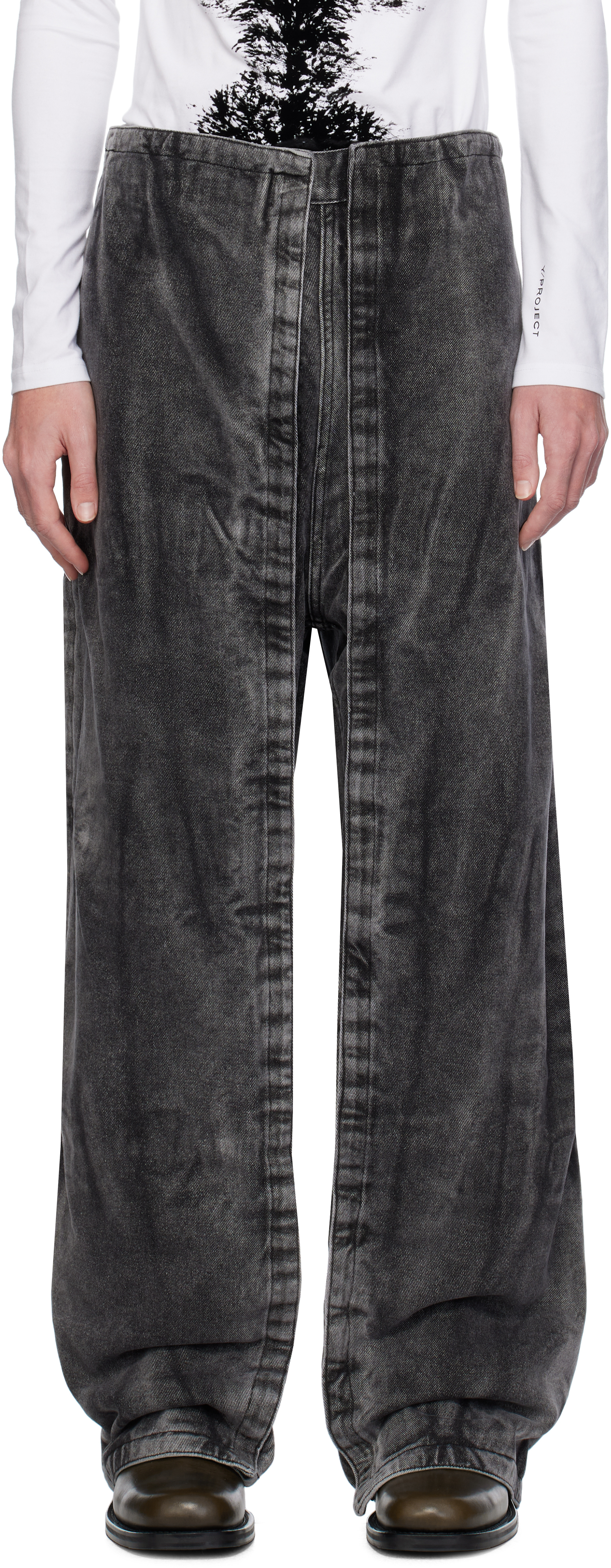 Y/Project(ワイプロジェクト) 21AW button panel jeans ボタン