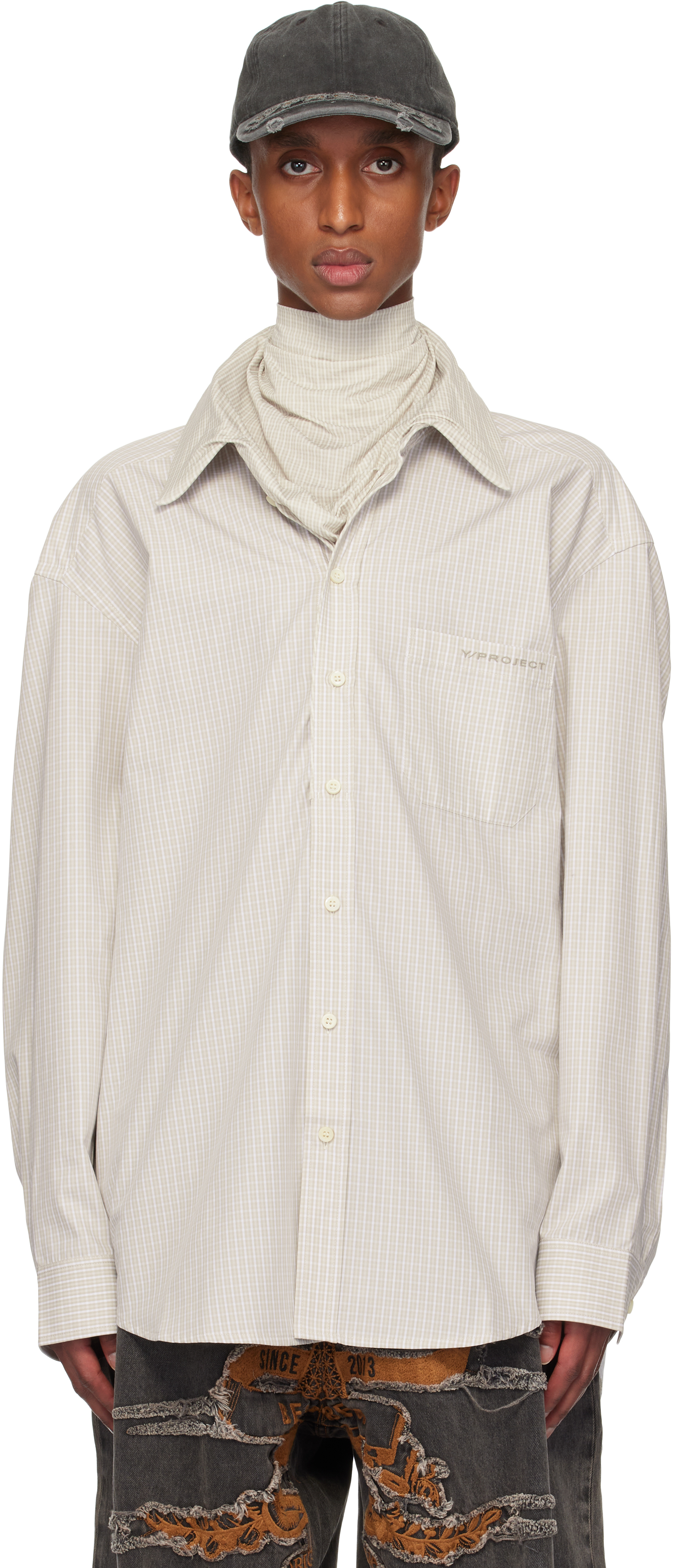 Beige Turtleneck Shirt by Y/Project on Sale