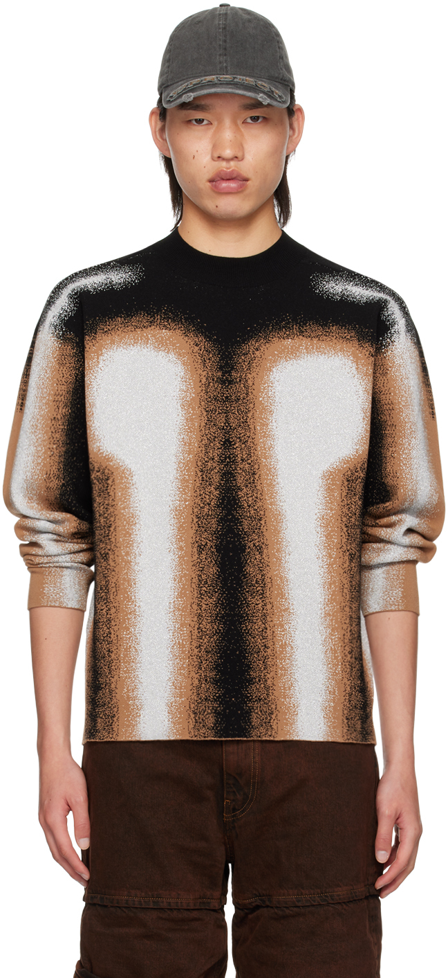 Shop Y/project Black & Brown Gradient Sweater