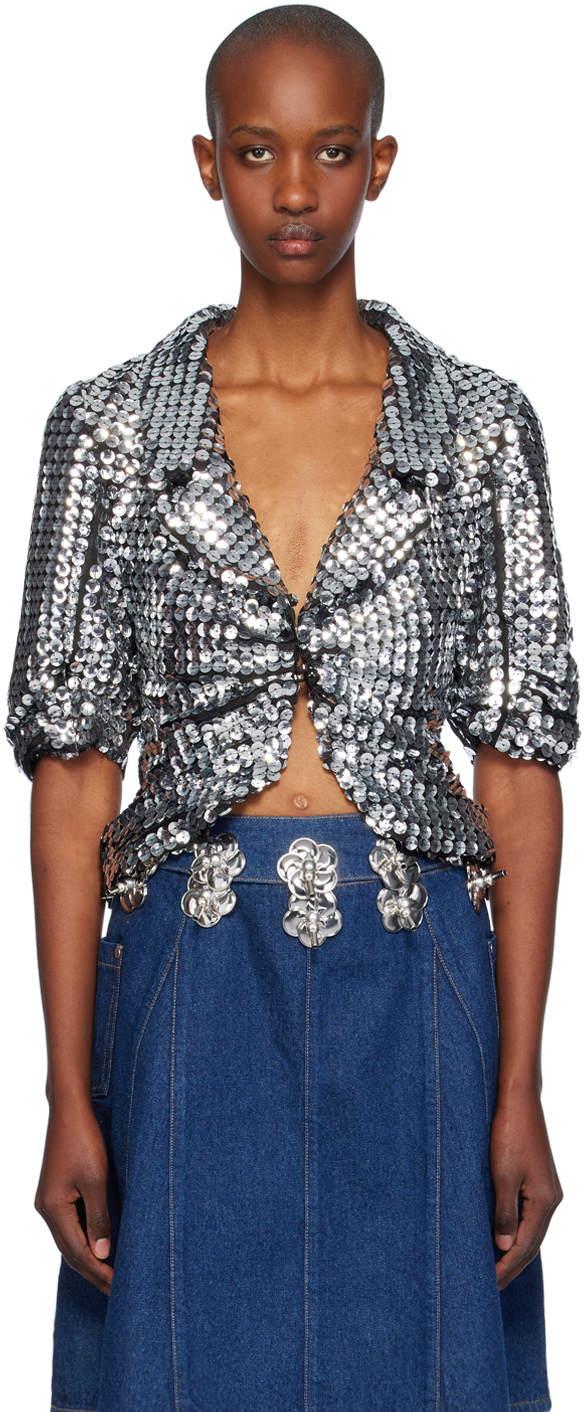 Silver Cropped Jacket