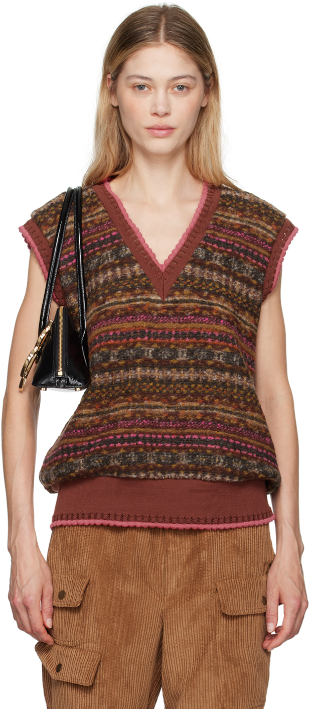 Multicolor Jacquard Vest