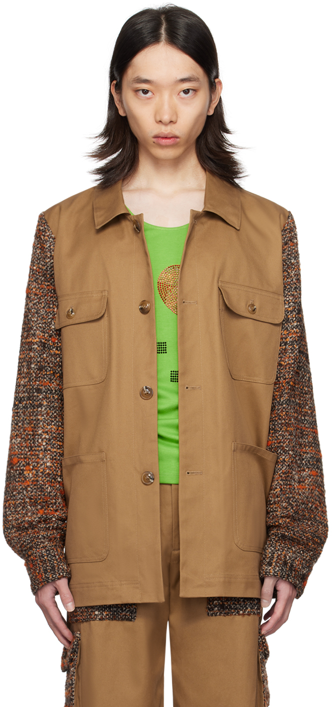【関税込み】Anna Sui タン Barn ジャケット SSENSE Exclusive Tan Barn Jacket by Anna Sui on Sale