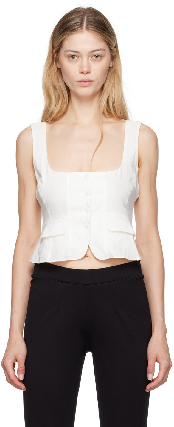 【関税込み】GUIZIO ホワイト Adelina トップス Adelina Top – Guizio