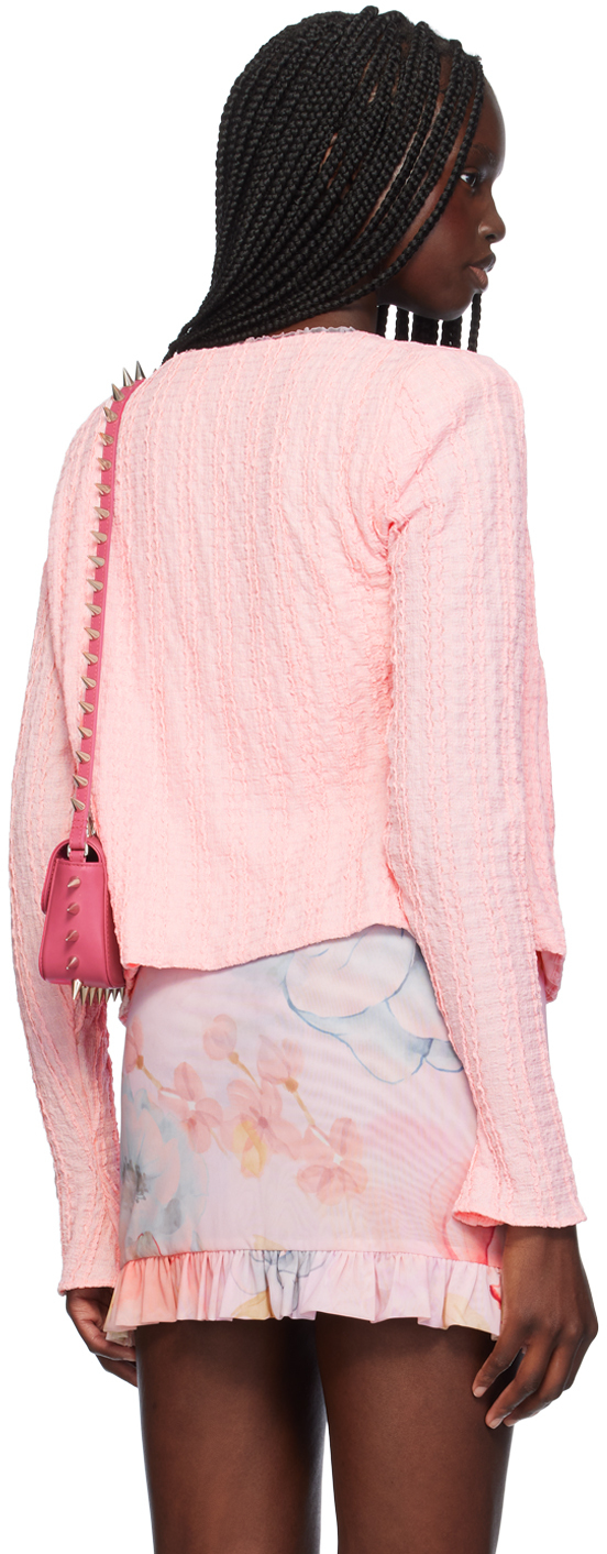 Guizio Pink Holly Cardigan In Cotton Candy