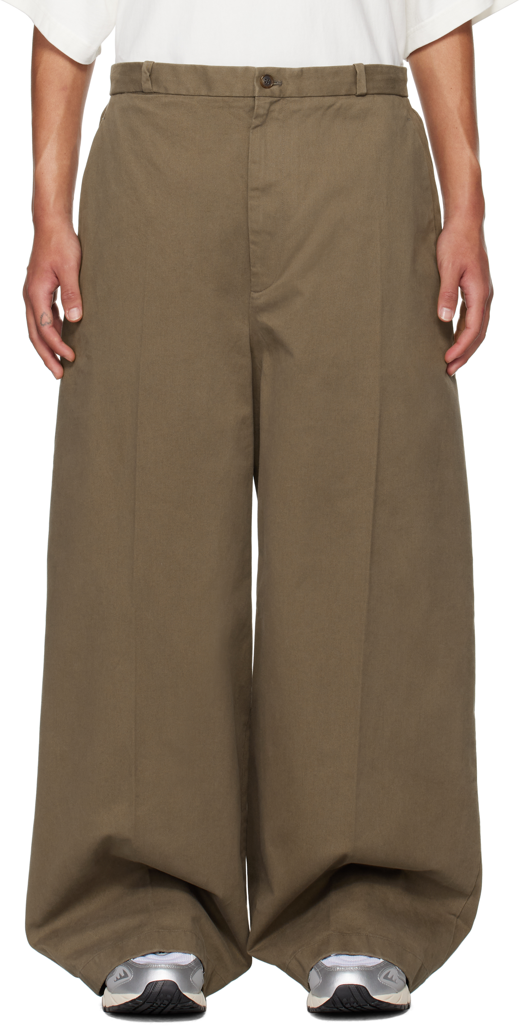 Brown Wide-Leg Trousers