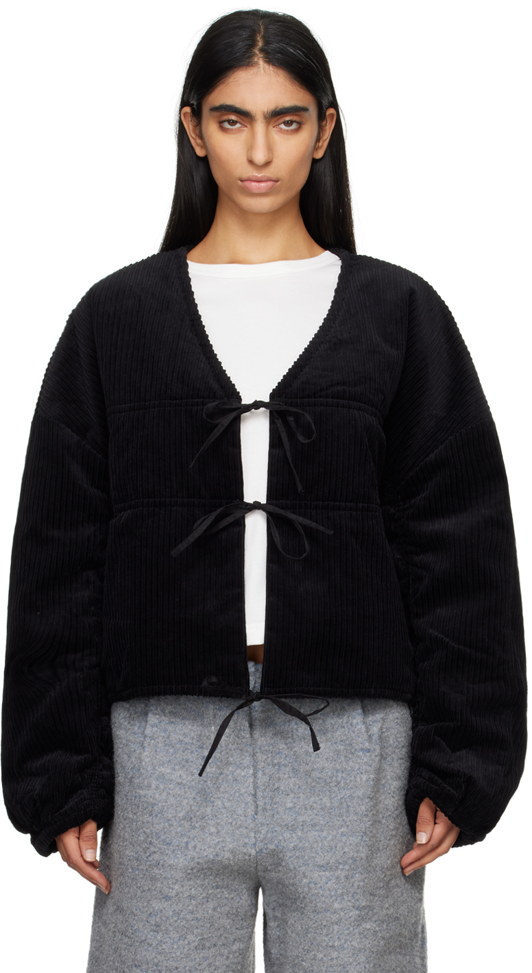 Shop Deiji Studios Black Reversible Cord Coat