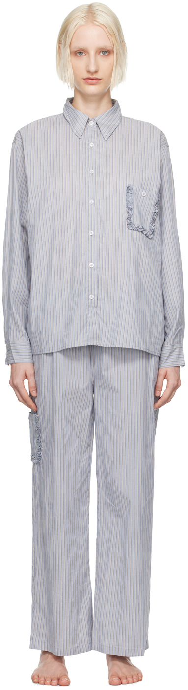 Blue Cotton Pyjama Set