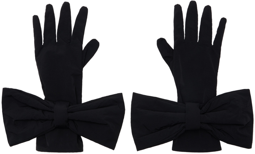 SSENSE Exclusive Black Bow Gloves