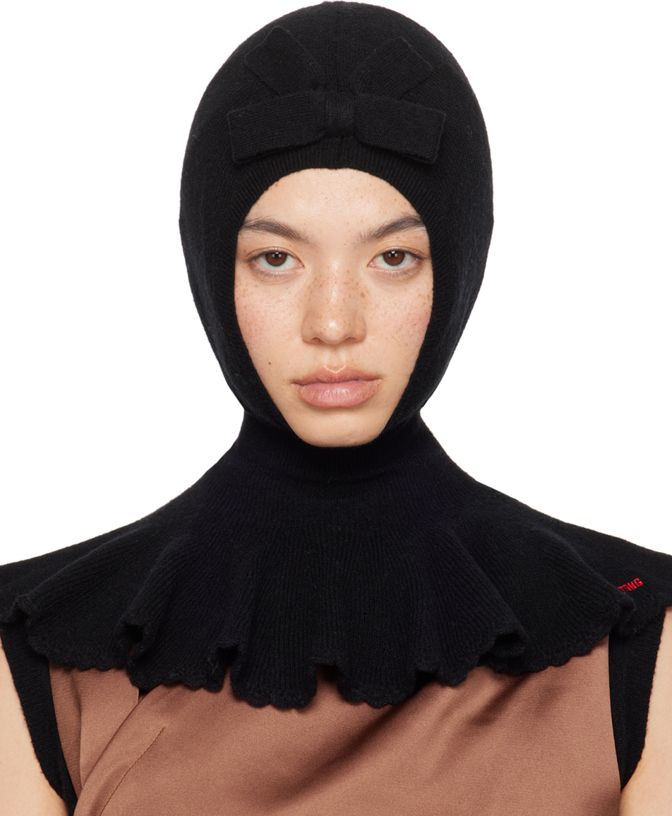 Shushu-tong Black Cape Balaclava In Ba100 Black