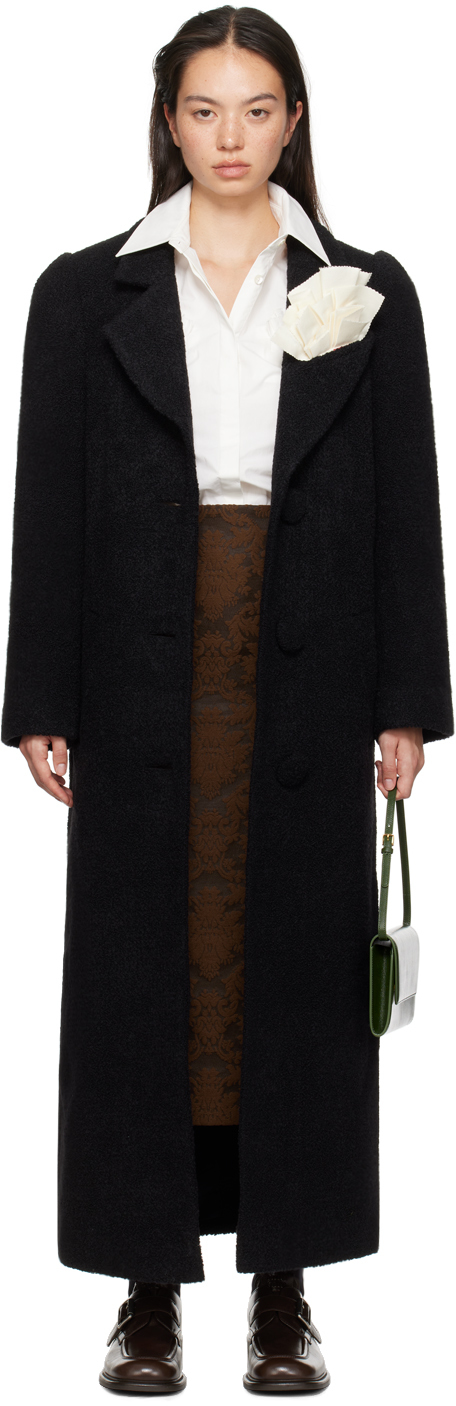 Shop Shushu-tong Black Oversized Coat In Ba100 Black