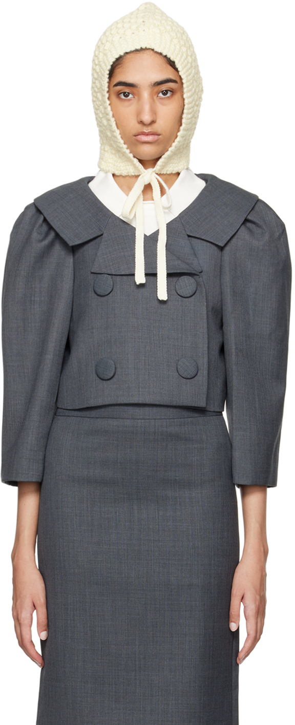 SHUSHU-TONG GRAY PUFF SLEEVE JACKET 