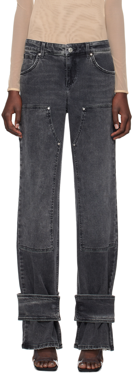 Blue Boyfit Cargo Jeans