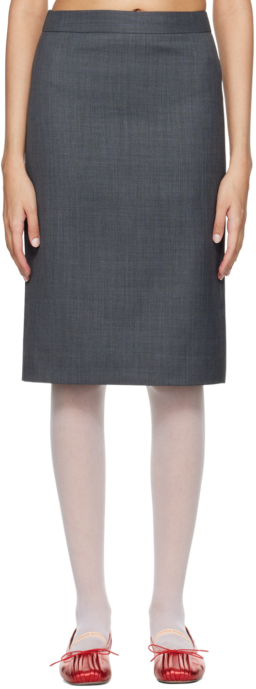 SSENSE Exclusive Gray Midi Skirt