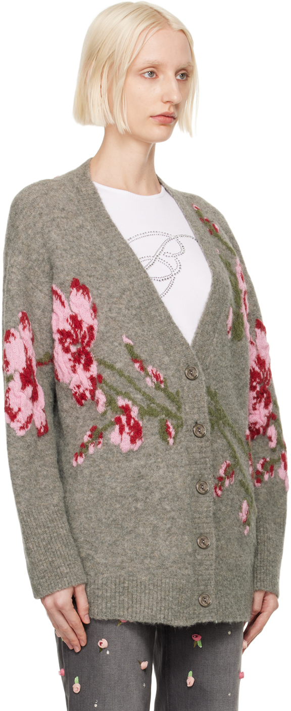 Blumarine Maxi Sweater Cardigan Clothing In F9141 Frost Grey/dah