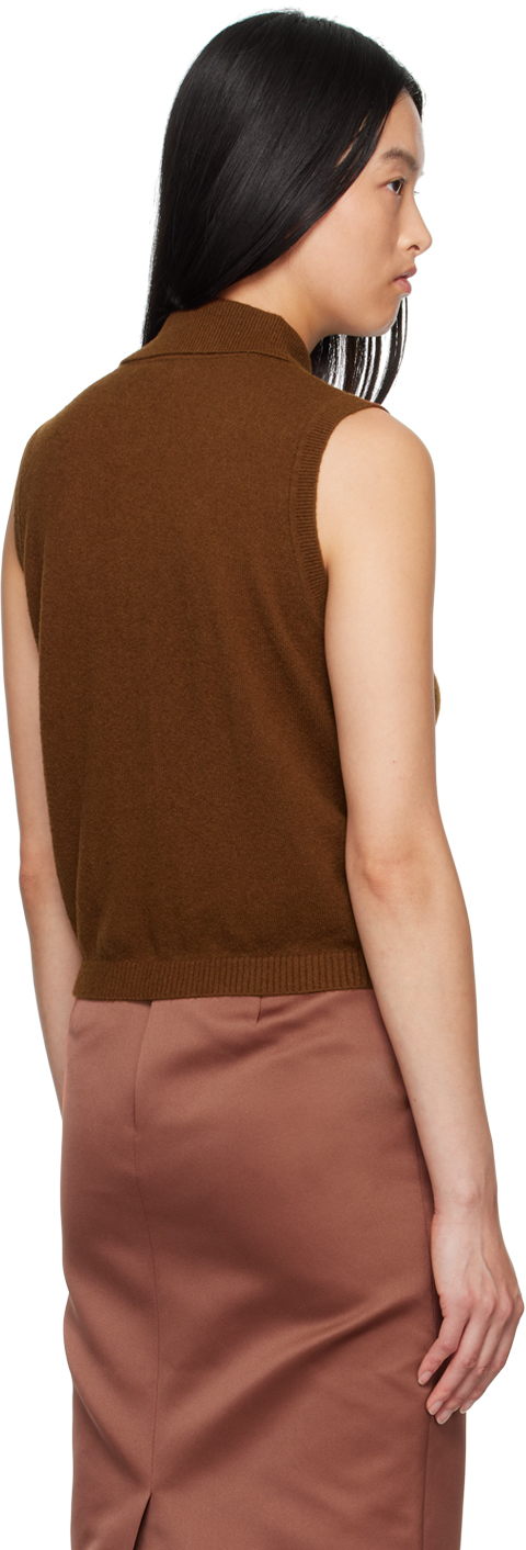 Shushu-tong Brown Spread Collar Cardigan In Ca100 Caramel