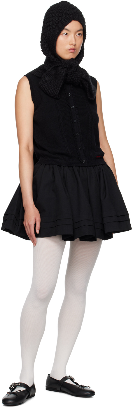 Shushu-tong Black Spread Collar Cardigan In Ba100 Black