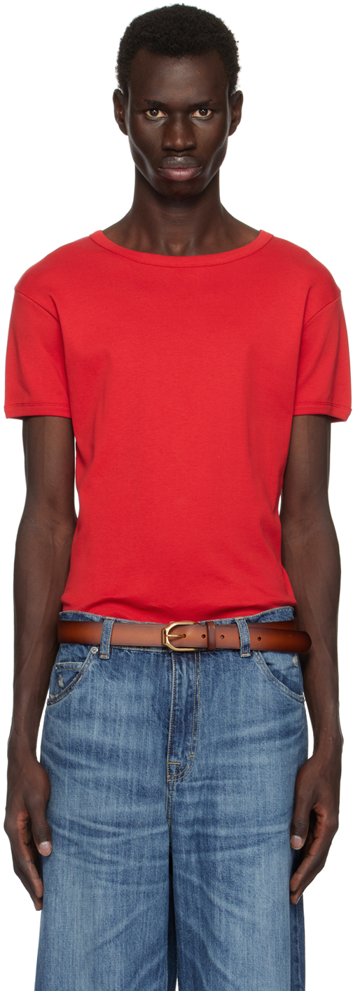 Second/Layer: Red Ribbed Swayzee T-shirt | SSENSE Second/Layer: Red Ribbed Swayzee T-shirt | SSENSE