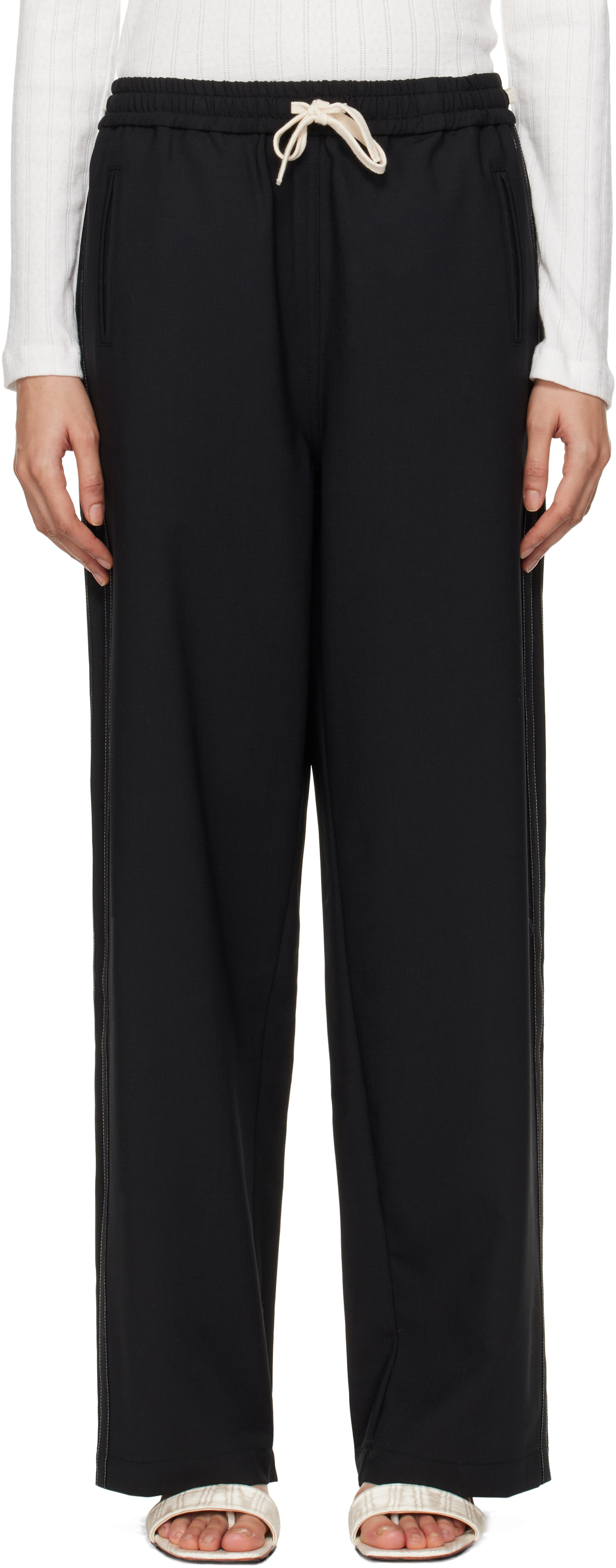 Black Tailoring Drawstring Trousers