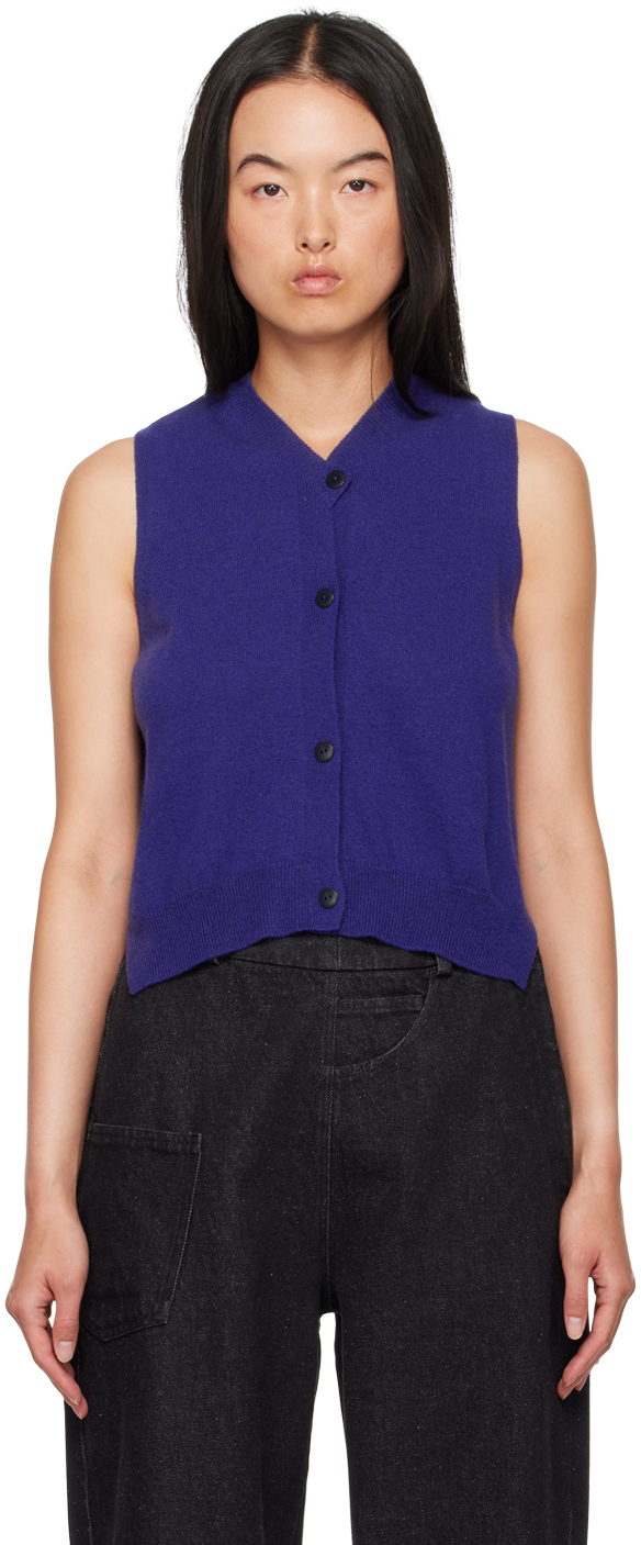 Blue Merino Wool Vest