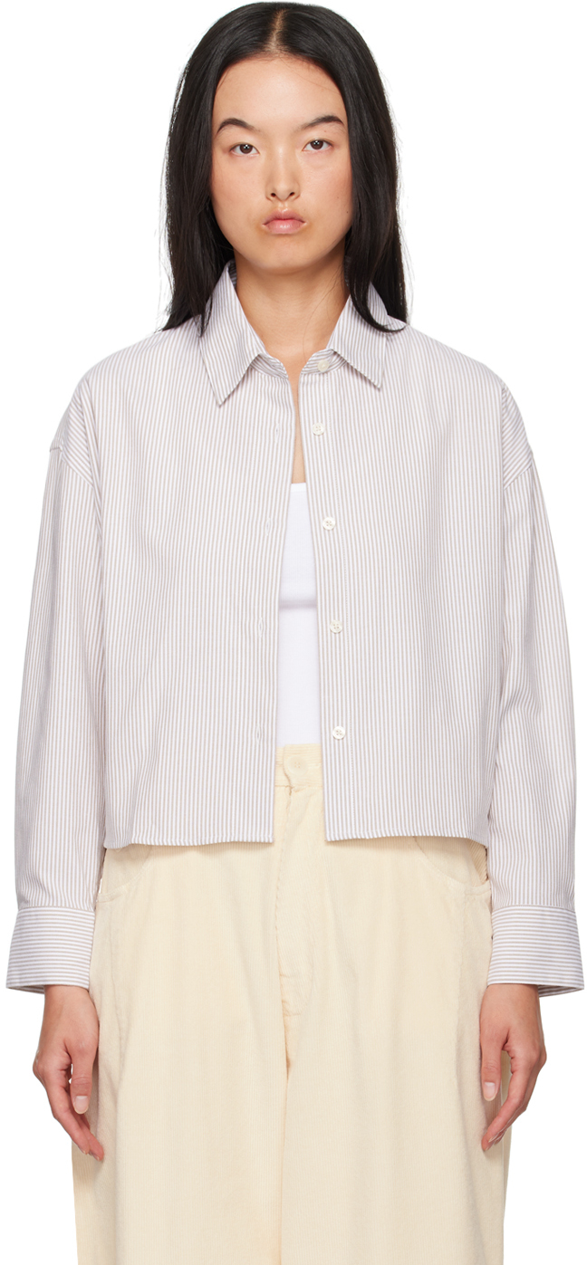 Beige & White New Oxford Shirt