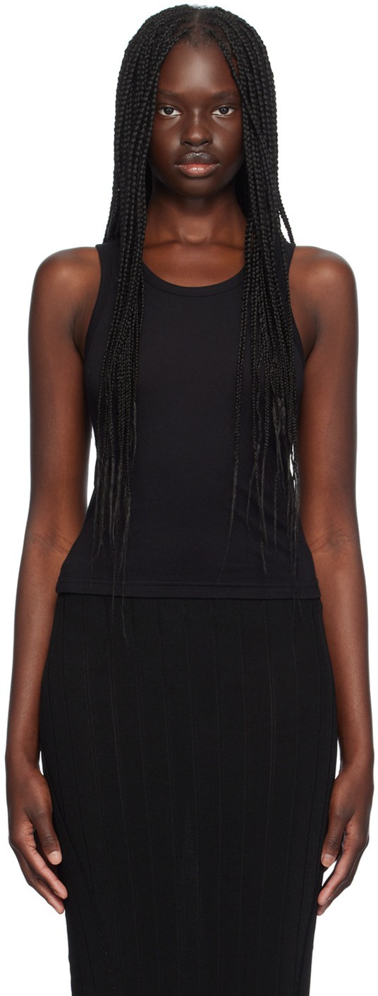 Shop Éterne Black Fitted Tank Top