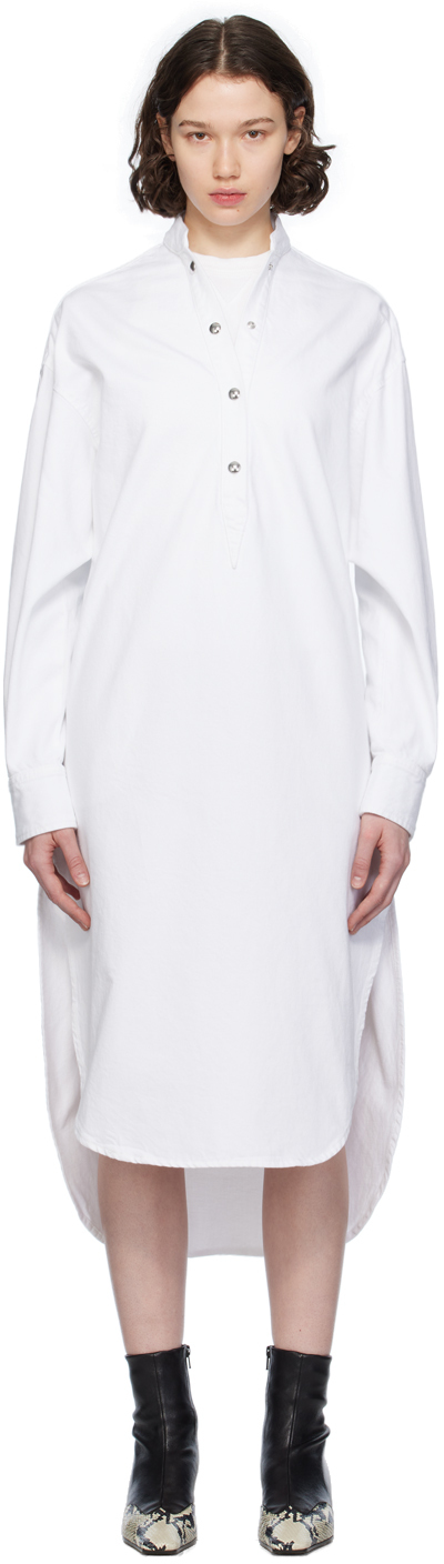 White Seffi Denim Midi Dress