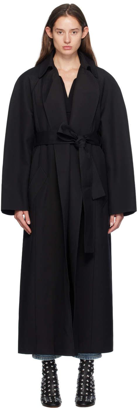 Shop Khaite Black Roth Coat In 200 Black